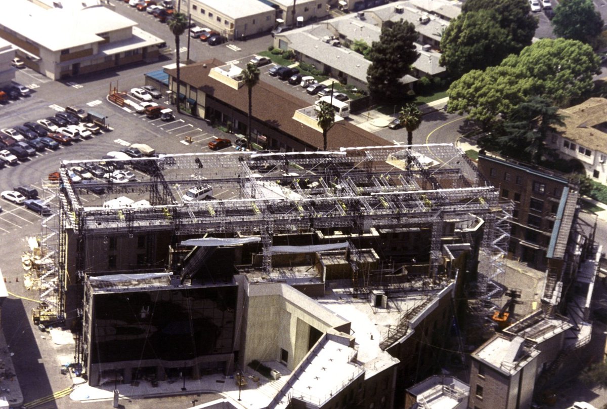 You know that scene in Minority Report where the cops are flying around on jet packs chasing Tom Cruise? My dad designed and invented the rig to make that happen - all the metal structures you see in these photos (truss). His memory lives on in the fantasy of film.