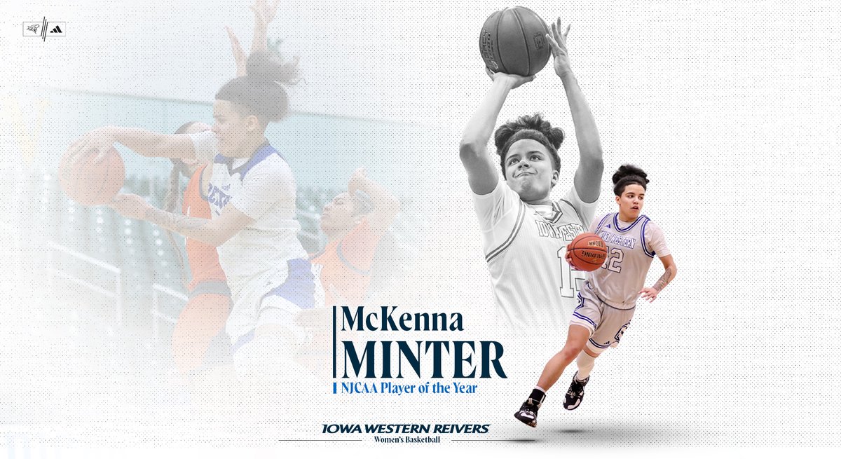 NATIONAL PLAYER OF THE YEAR!  

Freshman McKenna Minter is the 2023-24 NJCAA DII Women's Basketball Player of the Year!  

goreivers.com/sports/wbkb/20…

#SailsUP 🏴‍☠️ | <a href="/ReiverWBB/">Iowa Western Women's Basketball</a>