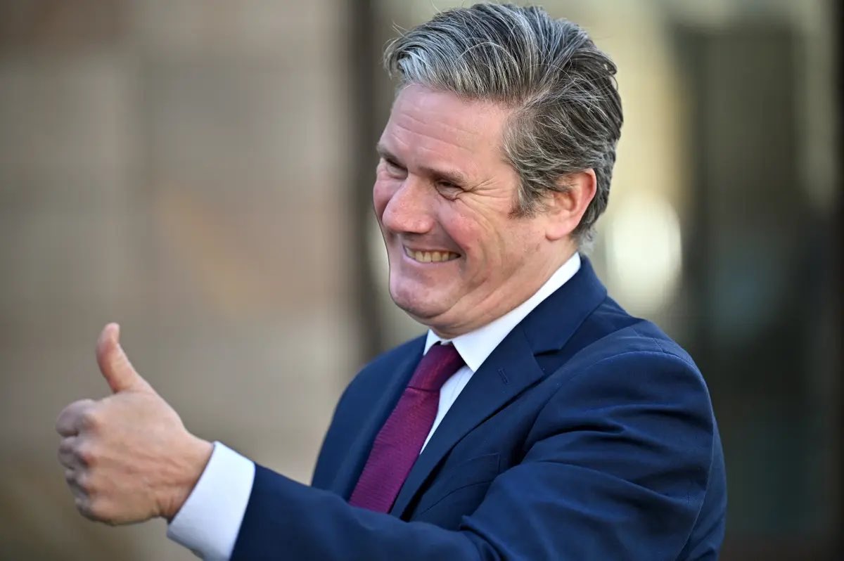 Keir Starmer laughing at all the Corbynites and Tories the day he walks into Number 10.