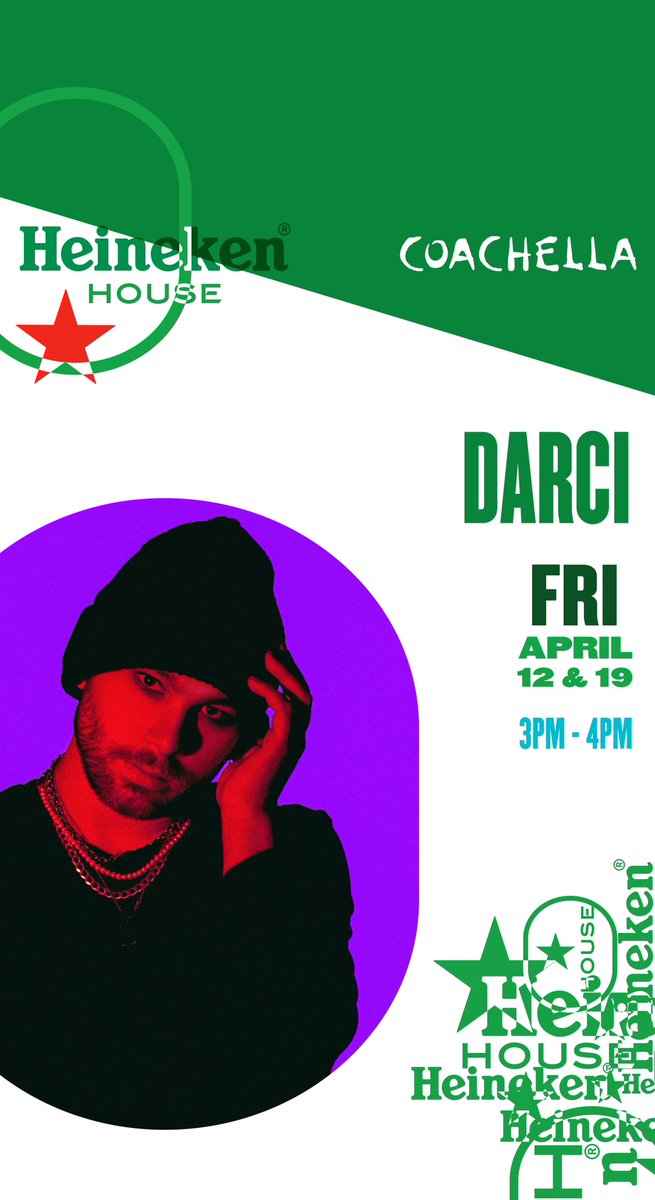 Coachella tomorrow!! (Heineken House 3PM-4PM) come party w/ us 🖤 also - tour is fun and all but it’s time for some new music yeah? News on that soon 👻Cheers