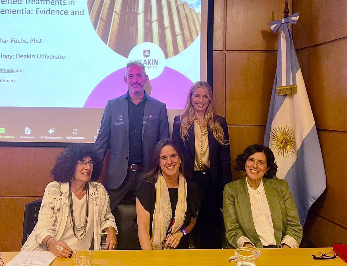 AlexBaharFuchs's tweet image. Delighted to have had the opportunity to visit and present our work on #COTs in ADRD at the fantastic Fleni hospital and have fruitful discussions and new collaboration with @LuCrivelliOk and her fantastic team! Inspired by the amazing care of the ADRD population in Argentina!