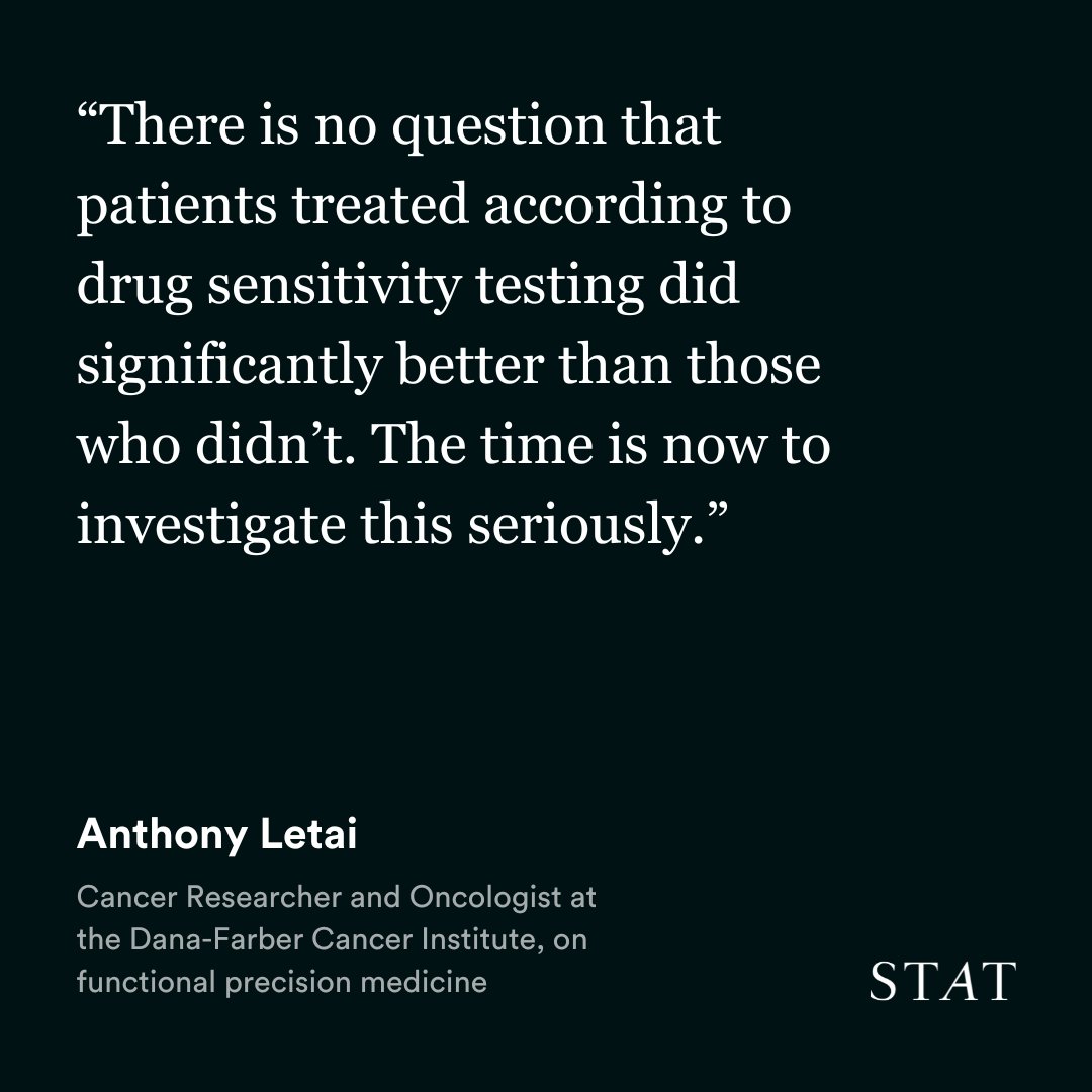 A study of children with cancer shows that testing tumor cells against hundreds of drugs, called functional precision medicine, can have great benefit. Read here: trib.al/49iNqUQ