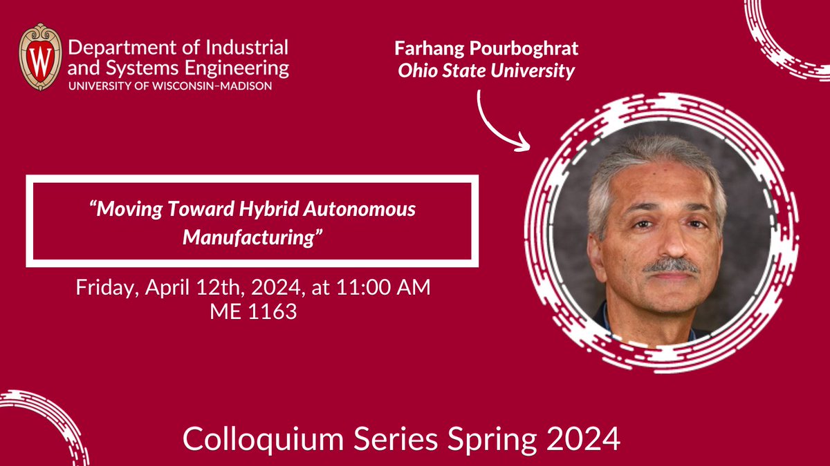 We hope you can join us tomorrow in welcoming Prof. Farhang Pourboghrat from @OhioState! Prof. Pourboghrat will be presenting results from physics-based models used to develop surrogate DL models, which predict the evolution of materials during thermo-mechanical processing.