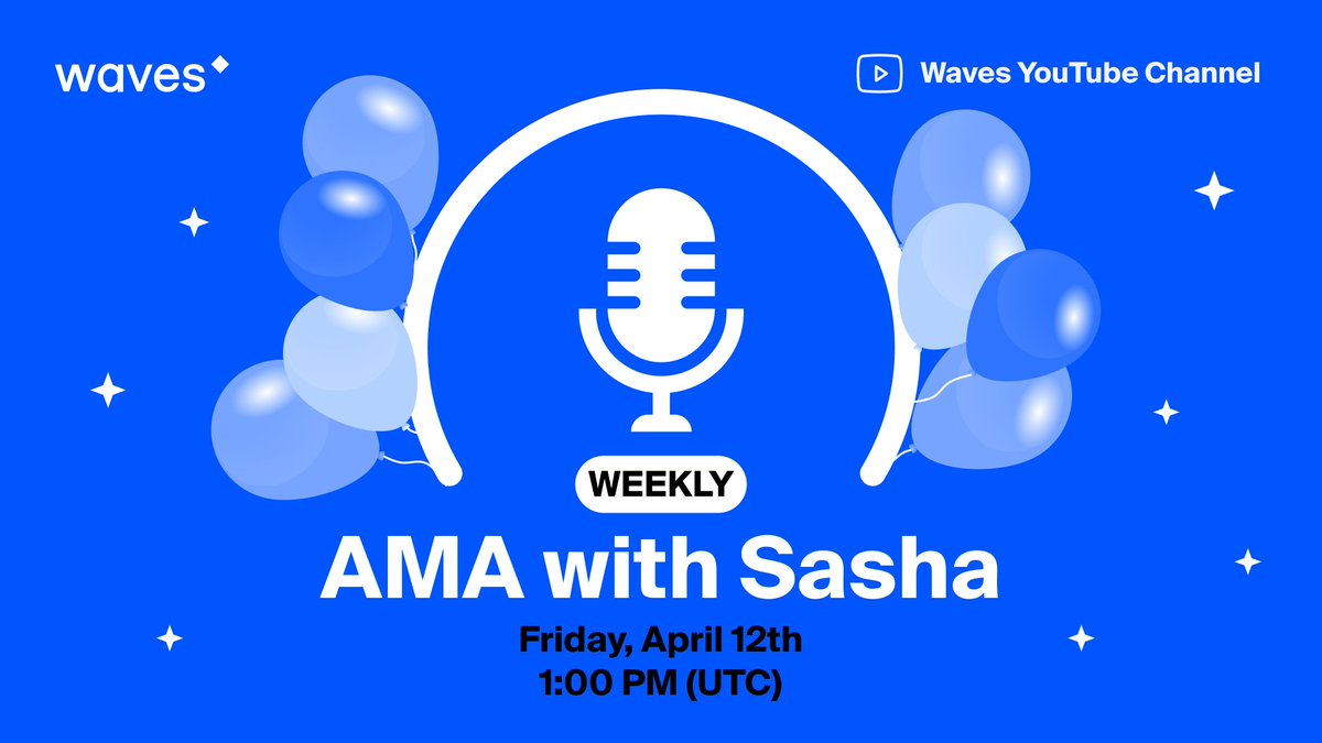 🎉 Our regular AMA session is happening tomorrow as usual! We're not only celebrating #Waves' anniversary but also diving deep into all the hot topics across our ecosystem. Tune in to the Waves YouTube channel at 1 PM UTC! 👉youtube.com/@WavesTech Missed our last session? Don't…