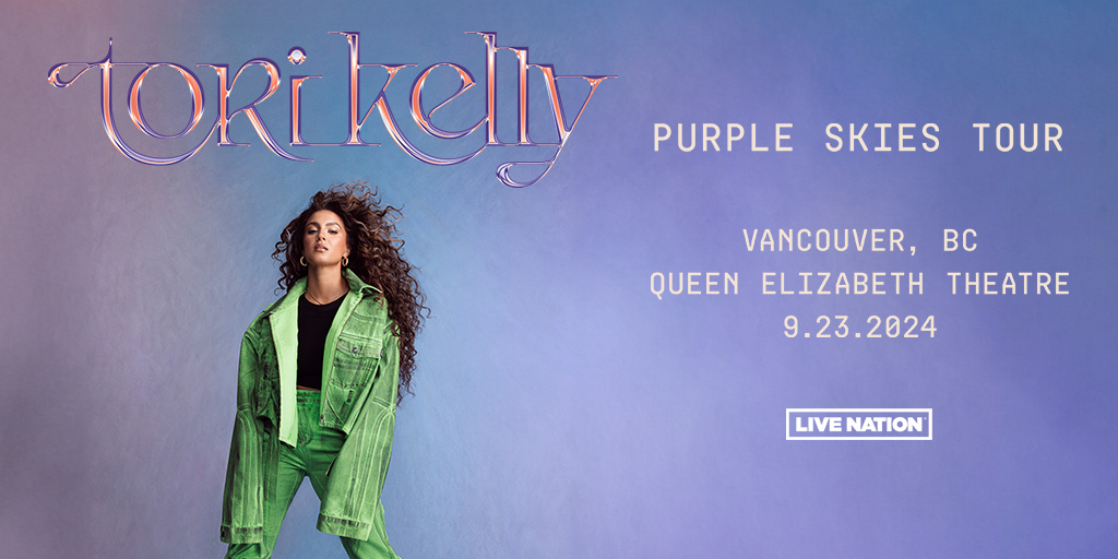 🆕Tickets on sale now! @torikelly brings her Purple Skies Tour to Vancouver 🗓️Sep 23, 2024 at the 🎭Queen Elizabeth Theatre. 🎟 bit.ly/3UoqU7n @livenationwest