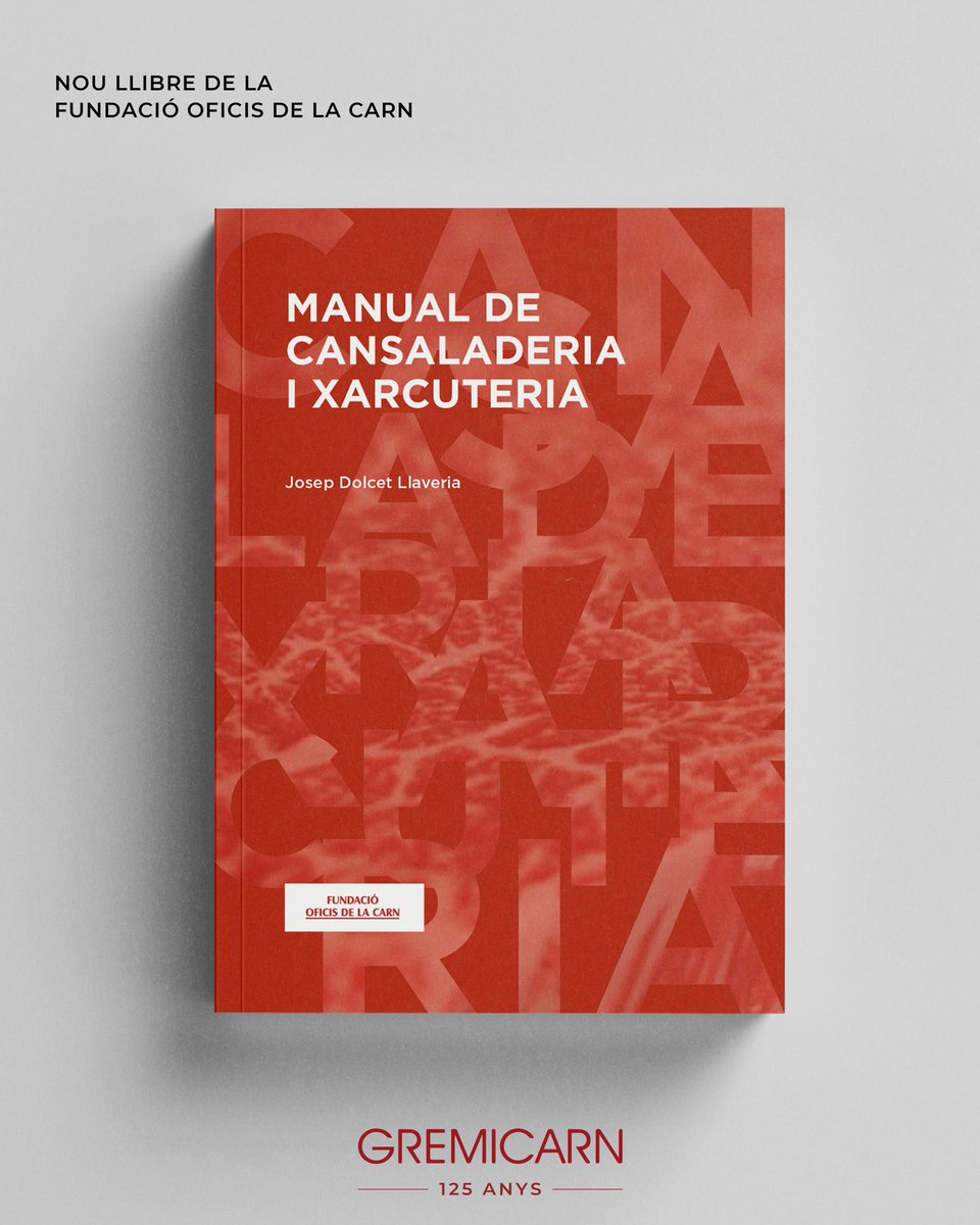 gremicarn's tweet photo. La Fundació Oficis de la Carn ha editat un nou llibre de la mà de Josep Dolcet: Manual de cansaladeria i xarcuteria.

Dilluns 15 d’abril a les 18h a @la_Boqueria #Barcelona es farà la presentació del llibre amb @pepnogue i Josep Dolcet. Confirmar assistència: gremi@gremicarn.cat https://t.co/7VbQO2EzVY