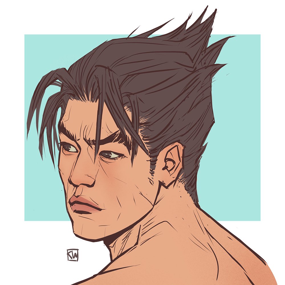 Did a study of @liyamou and their beautiful line work - such gorgeous art. The lines are superb and I don’t think I captured their magic but it was fun! Love me some Jin Kazama. Who’s your main in Tekken 8?