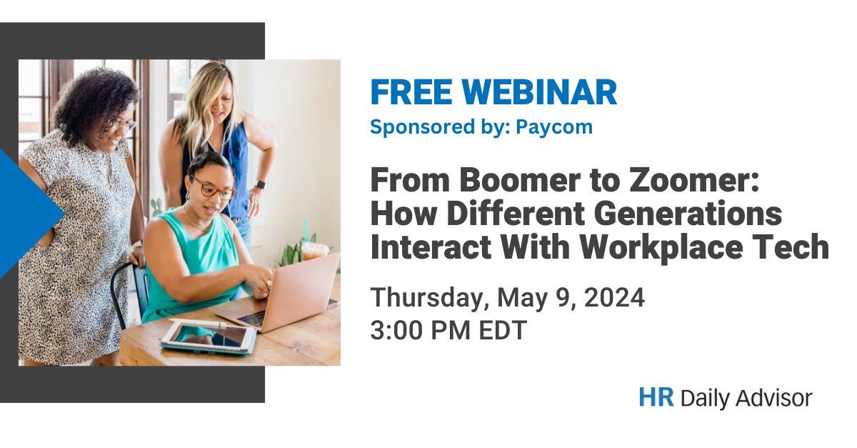 Join this webinar (bit.ly/49yGoK6) & get on the road to better employee engagement & a more effective tech strategy in your organization. Sponsored by: @Paycom #hr #humanresources