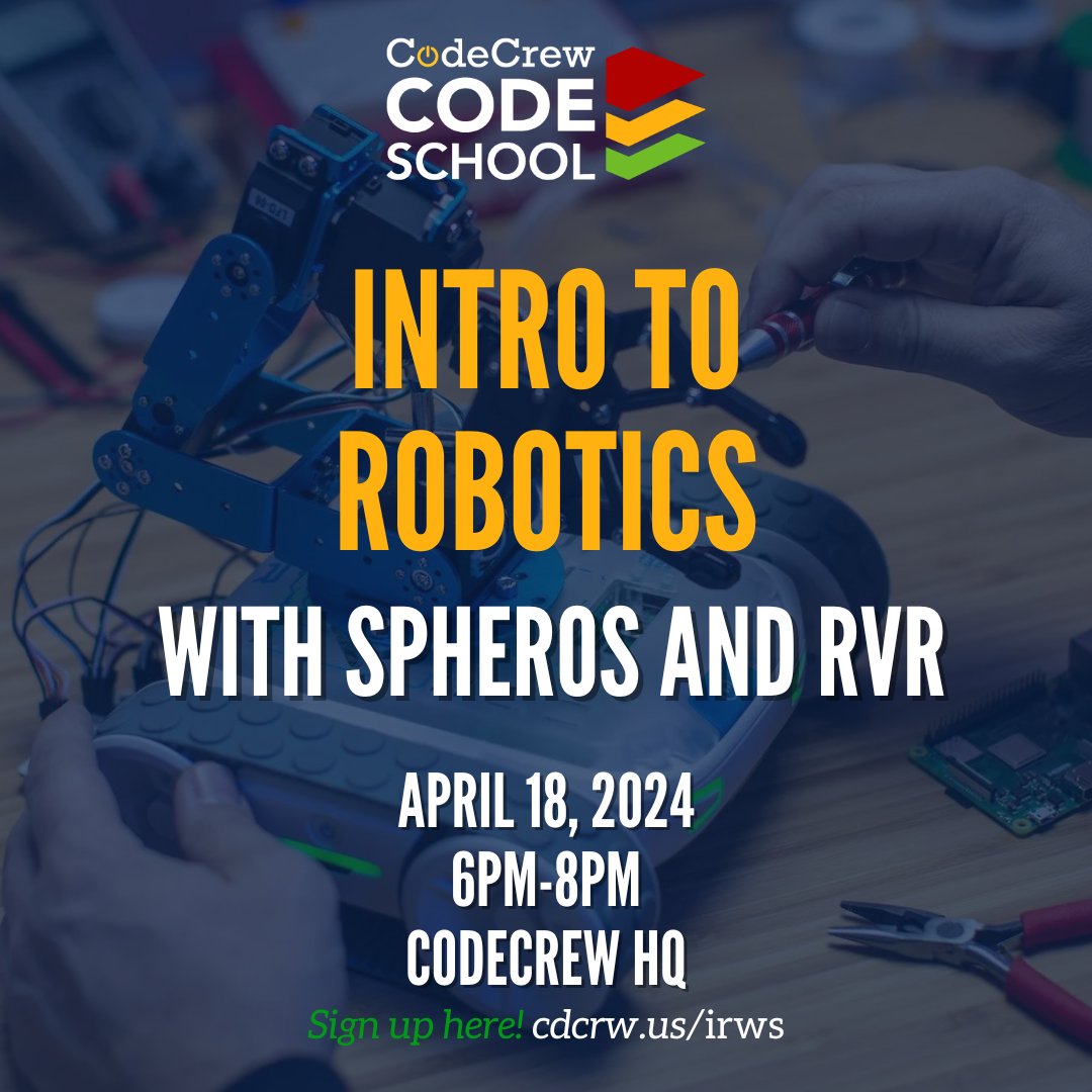 🔥 Ready to ignite your passion for robotics? Join us for our BYTE Size class and discover the power of programming with Spheros and RVR. Perfect for beginners looking to dive into STEM! Don't miss out! #Robotics #STEM #BYTESizeClass Join us here 👉 cdcrw.us/irws