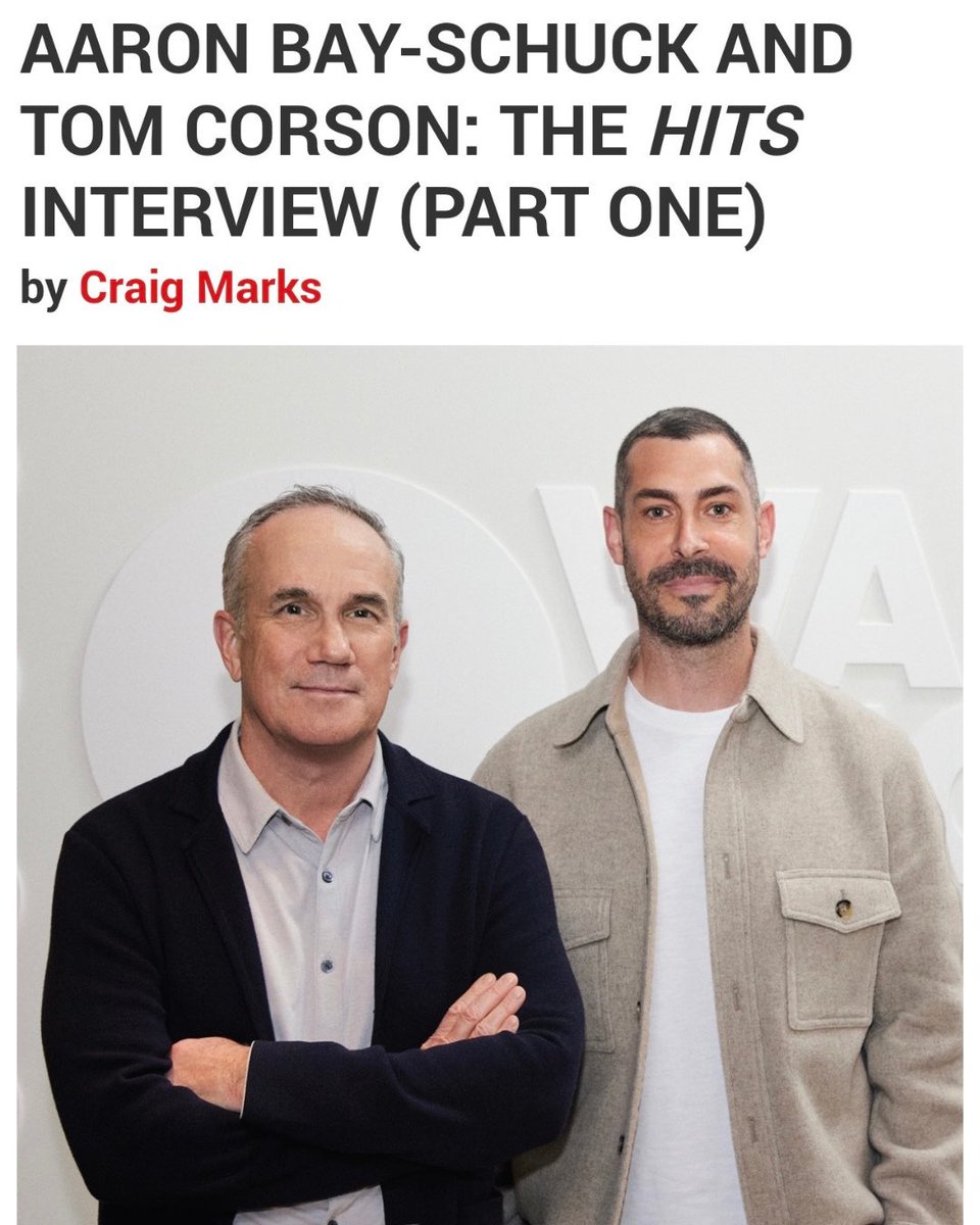 Aaron Bay-Schuck and Tom Corson: The Hits Interview (Part One). Warner Records’ co-chairmen, CEO @bayschuck and COO Tom Corson, speak about Warner Records’ chart-dominating success with #ZachBryan, @bensonboone, and @teddyswims and how they reinvented the label into the company…