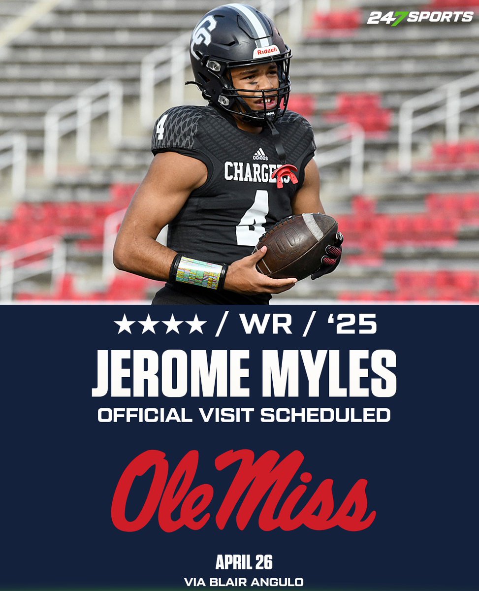 Top247 wide receiver Jerome Myles from Draper (Utah) Corner Canyon has locked in another official visit and will head to Ole Miss later this month: 247sports.com/article/top247…