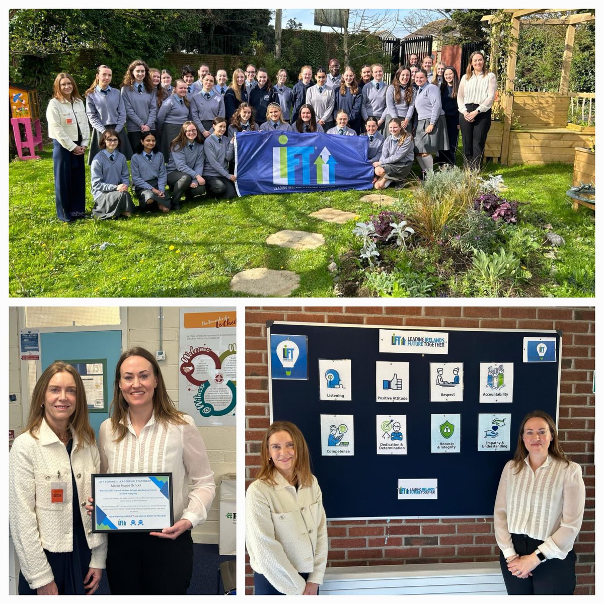 Very proud to be one of just 27 schools to be presented with the @LiFTIreland school flag for our commitment to student leadership @ManorHseRaheny. Many thanks to Sarah-Lyn @LiFTIreland for visiting us this morning. @lecheiletrust1 #studentvoice