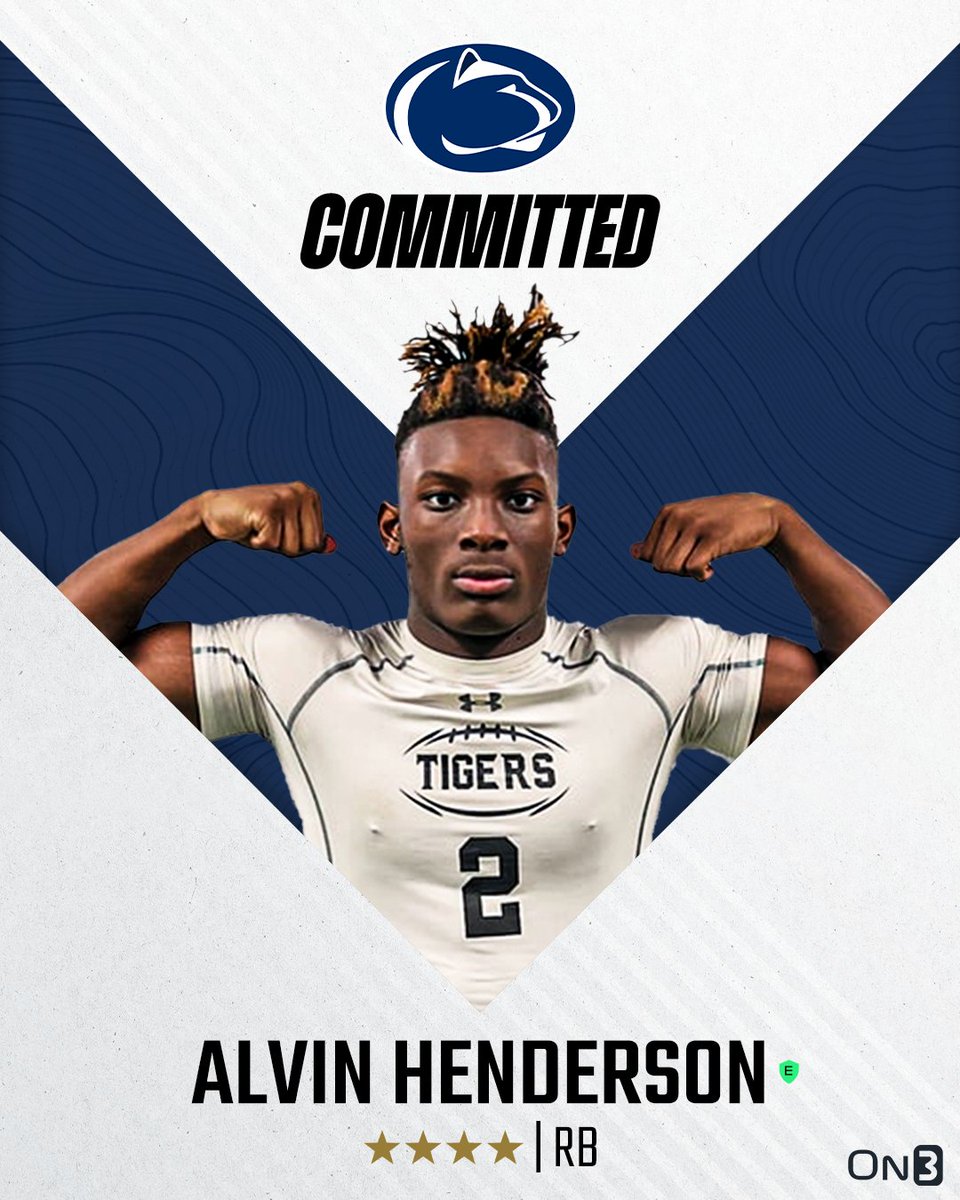 🚨BREAKING🚨 4-star RB Alvin Henderson has committed to Penn State🦁 More from @ChadSimmons_: on3.com/college/penn-s…