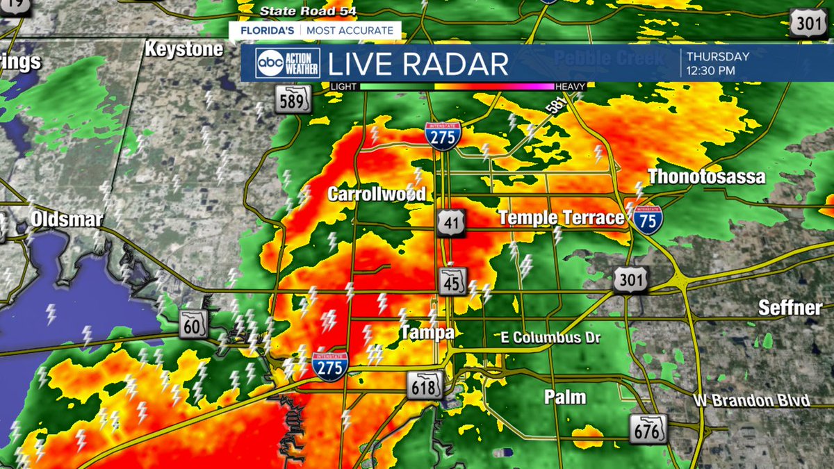 A Tornado Warning has been issued for parts of Tampa Bay until Apr 11 1:15PM. Download the ABC Action News App for the latest weather information.