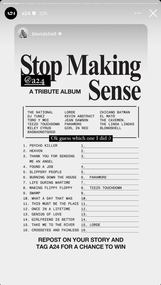Miley’s cover of Psycho Killer is the first track on the Talking Heads tribute album ‘Stop Making Sense’ that will be released by A24 this year. Neither the album or Miley’s cover has a release date yet.