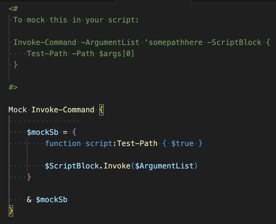 #PowerShell tip: define your own mock script block and use script-scoped functions to override functions invoked in your original scriptblock executed with Invoke-command in your #PSPester scripts.