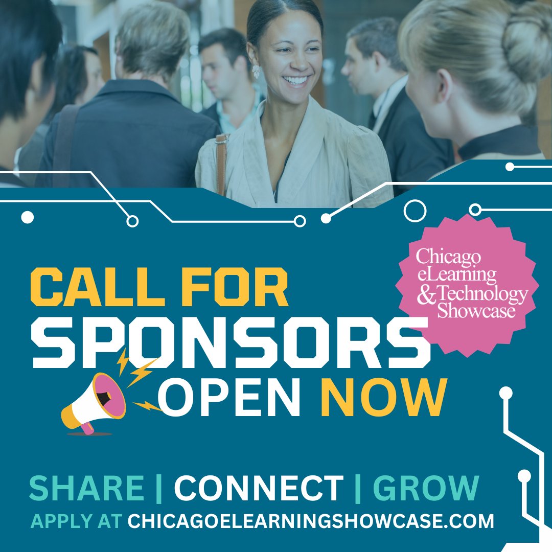 Connect with our vibrant community of #eLearning, #techcomm, and L&D professionals by becoming a sponsor of the Chicago eLearning & Technology Showcase! #LearningAndDevelopment

Learn more about us here:  bit.ly/4b90hc7
Rates & Benefits: bit.ly/4cS1p5q