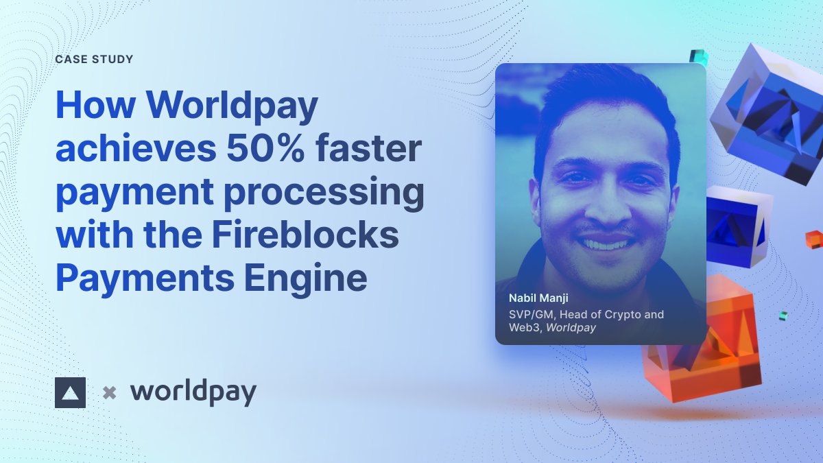 Discover how @Worldpay_Global, a leader in the payment processing industry, leveraged Fireblocks to revolutionize merchant settlements by:

✅ Enabling 24/7/365 T+0 settlements, enhancing capital efficiency
✅ Launching stablecoin solutions swiftly, diversifying revenue streams…