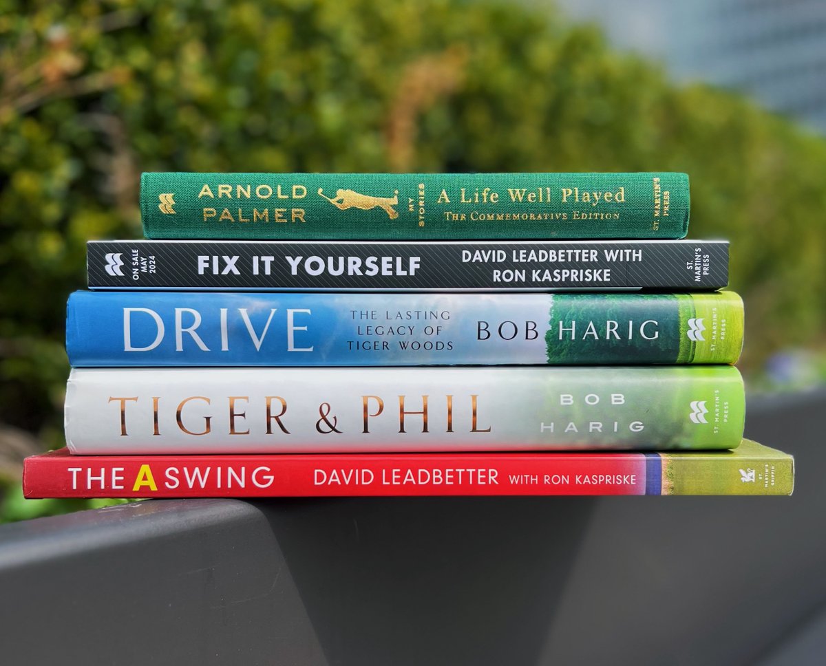 Excited for round one of the Masters Tournament? We're celebrating with this swinging stack! 🏌️‍♂️ FIX IT YOURSELF is out 5/7! Learn more: read.macmillan.com/lp/fix-it-your…