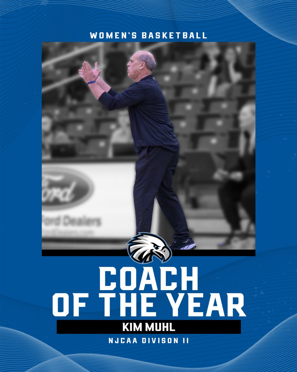 ＣＯＡＣＨ ＯＦ ＴＨＥ ＹＥＡＲ Congratulations to Kim Muhl for earning @NJCAA Division II Coach of The Year honors! Add it to the list of accolades of an already illustrious career for Coach Muhl! ✍️ shorturl.at/egw68 #GoEagles🦅🏀 | @KCC_WBB