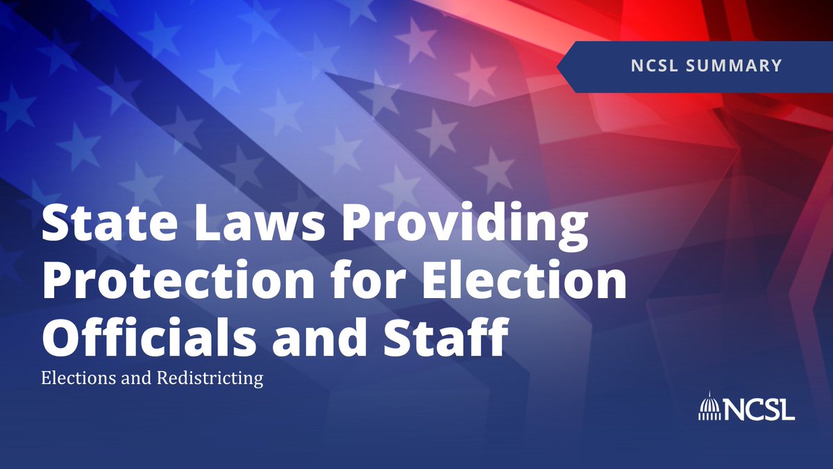 Since 2020, 17 states have enacted laws specifically addressing protections for election officials and poll workers. How these states protect these individuals varies. Read more: bit.ly/3t4a0j0