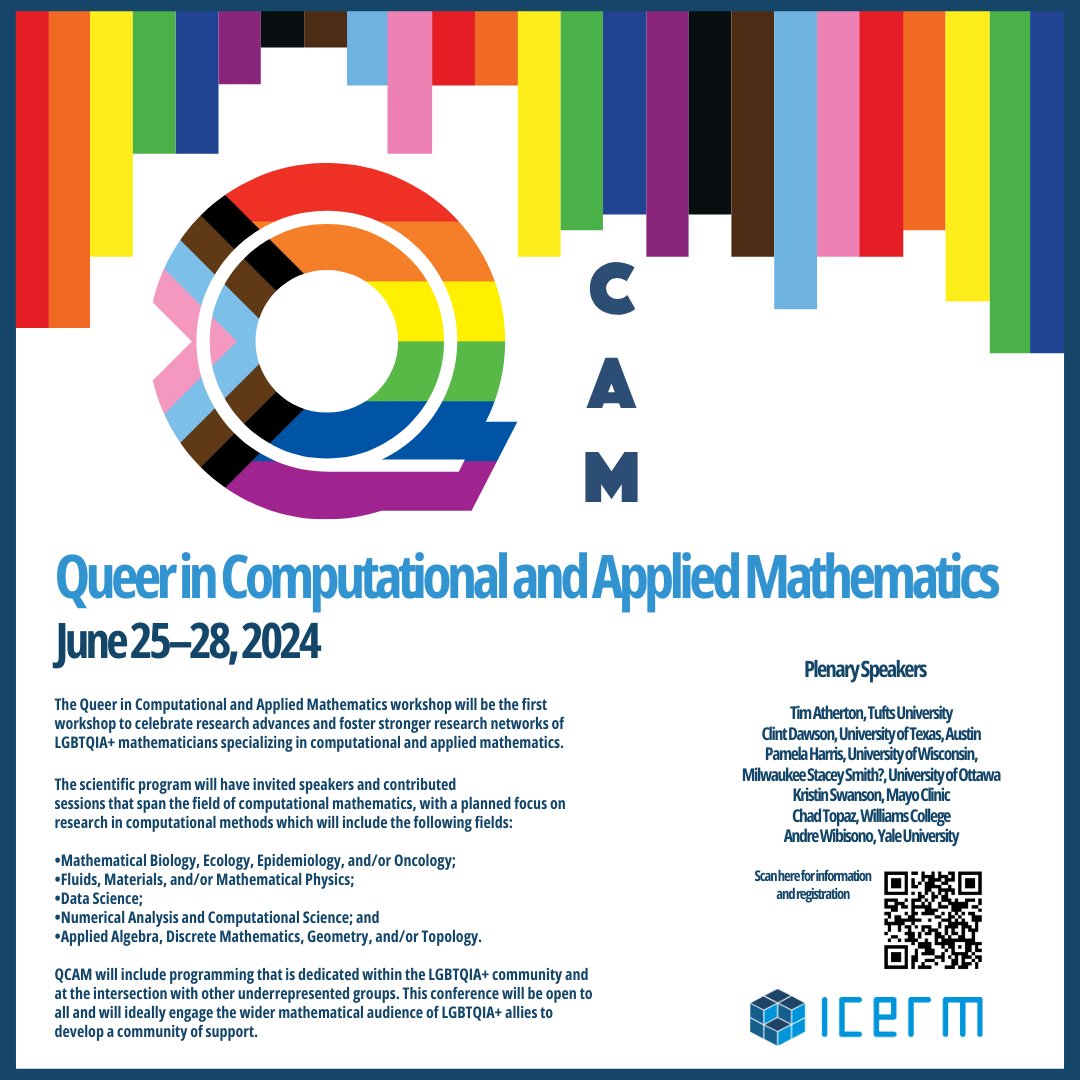 Queer in Computational and Applied Mathematics June 25–28, 2024 For more information and registration, icerm.brown.edu/topical_worksh… #UMScience #UManitoba #UManitobaSci