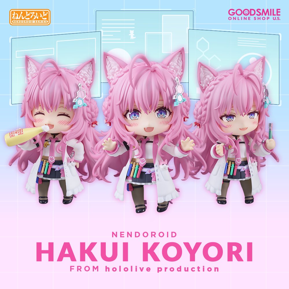 Preorder the adorable Nendoroid Hakui Koyori from hololive production and bring her cheerful personality into your collection! Shop: s.goodsmile.link/hzy #hololiveproduction #goodsmile