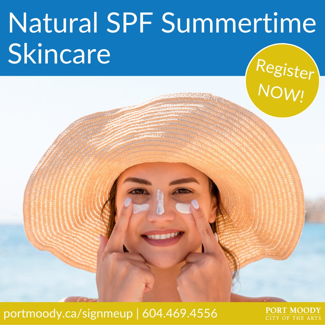 Craft your own natural sun protection essentials! Join 'Natural SPF: Summertime Skincare' on Wed, May 15, 6:30pm. Sign up now! bit.ly/3TZLDNo