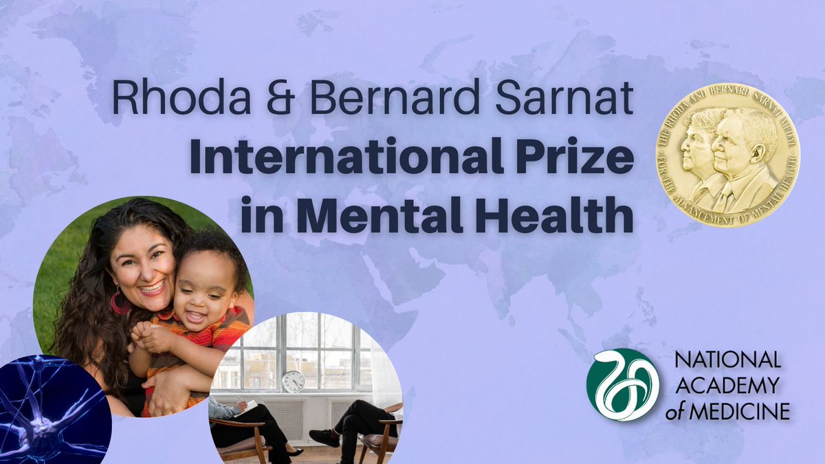 Do you know someone who is working to promote mental health? The NAM would like to honor them! Nominate them for the Rhoda and Bernard Sarnat International Prize: bit.ly/47Fcpzj