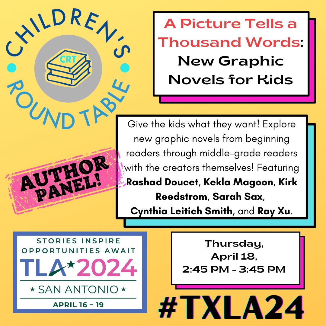 Can't get your kids to read? They'll devour these new graphic novels! Join creators & discover hidden gems for all ages at this session! #txla24