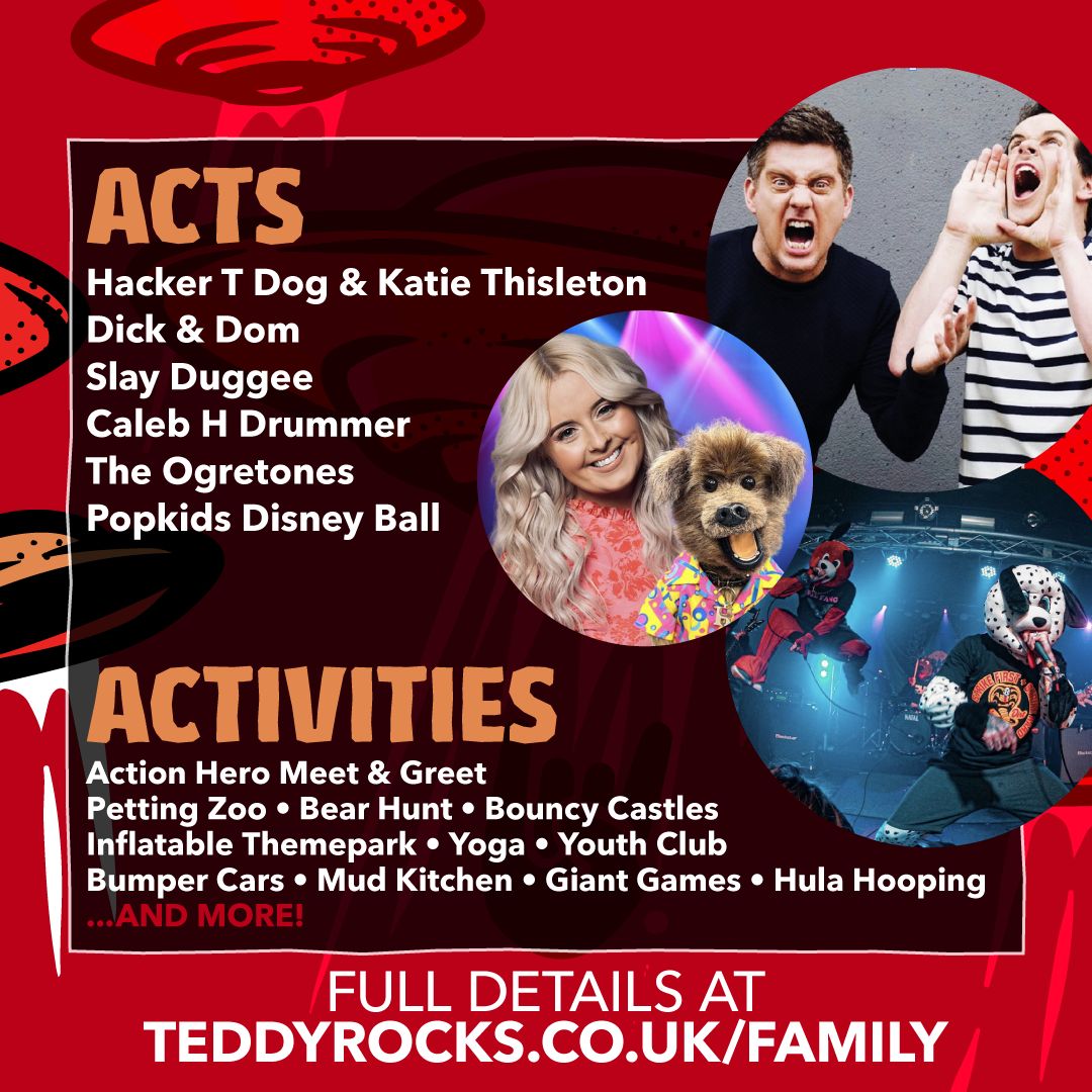 #TRF24 is for the whole family! Give your little ones a memory to treasure forever with our huge range of acts & activities they will love 🫶 Find out more 👉 teddyrocks.co.uk/family