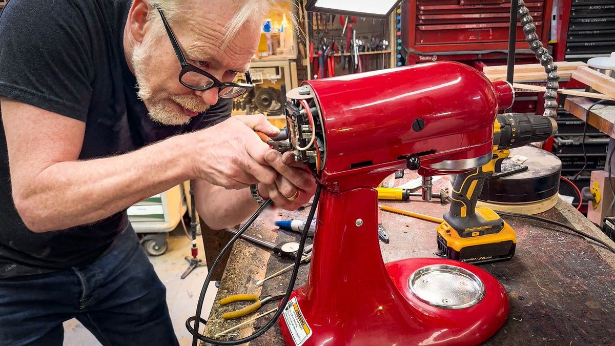 NEW! Can Adam Savage Repair This 20-Year-Old Kitchen Aid Mixer? bit.ly/4aruRh1