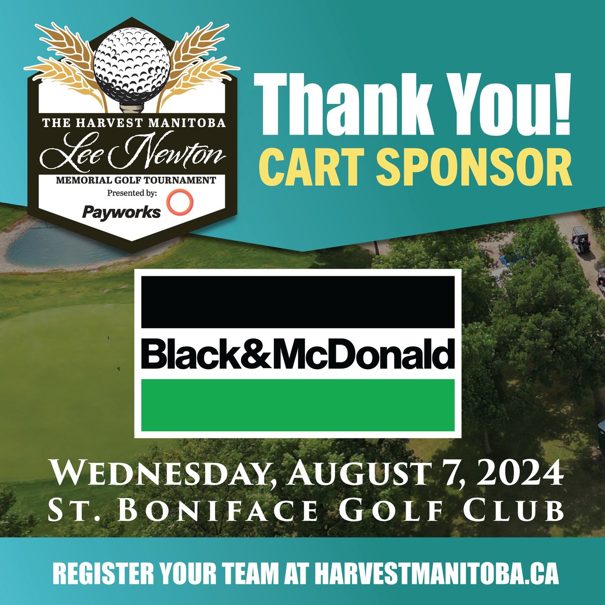 Fore! Big thank you to @bandmlimited for being a cart sponsor for our golf tournament in August. ⛳ Join @bandmlimited in making a difference by becoming a sponsor of our event. Sign up at buff.ly/3IiFUN1, and let's swing towards a hunger-free Manitoba together! 🏌️