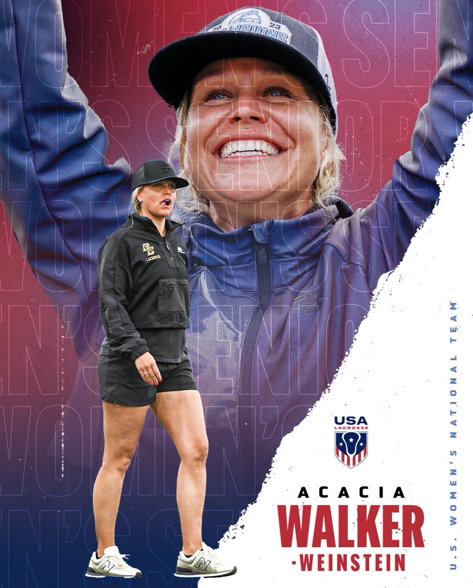 ACACIA WALKER-WEINSTEIN - U.S. WOMEN'S NATIONAL TEAM COACH 🇺🇸 Walker-Weinstein is a former U.S. Women's National Team player and coaches @BCwlax. She led the team to their first-ever @NCAALAX title in 2021. MORE: bit.ly/49sLXtH