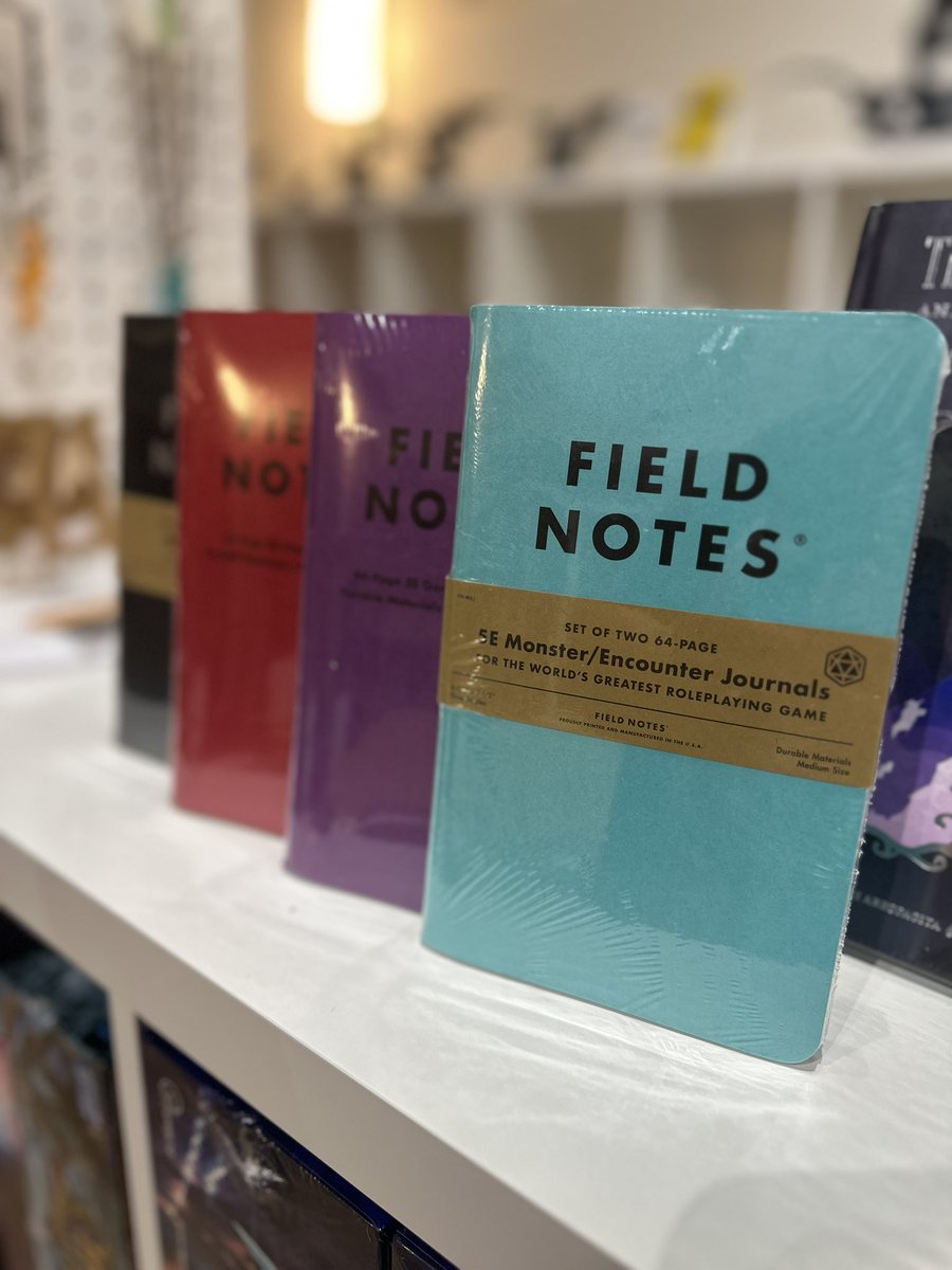 We’ve got in some notebooks from @fieldnotesbrand 

Perfect for the note taker in your group! 

#thecraftygamer #fieldnotes #notetaker #trrpg #expedition #notes #tabletop #flgs