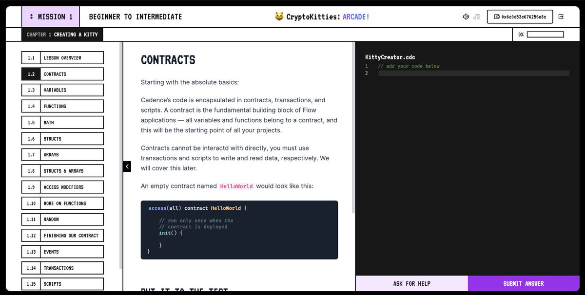 CryptoKitties: Arcade! launching soon. Learn Cadence 1.0, the most composable and developer friendly smart contract language, with @CryptoKitties! 😼