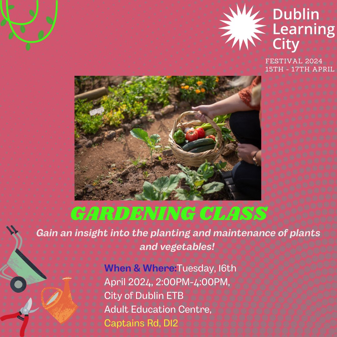 A gardening class which will give you the opportunity to gain an insight into the planting and maintenance of plants and vegetables in outdoor planter boxes. This class is set in a relaxing and supportive environment.

No booking required!

#DLCFestival2024 #FÉILECFBÁC2024