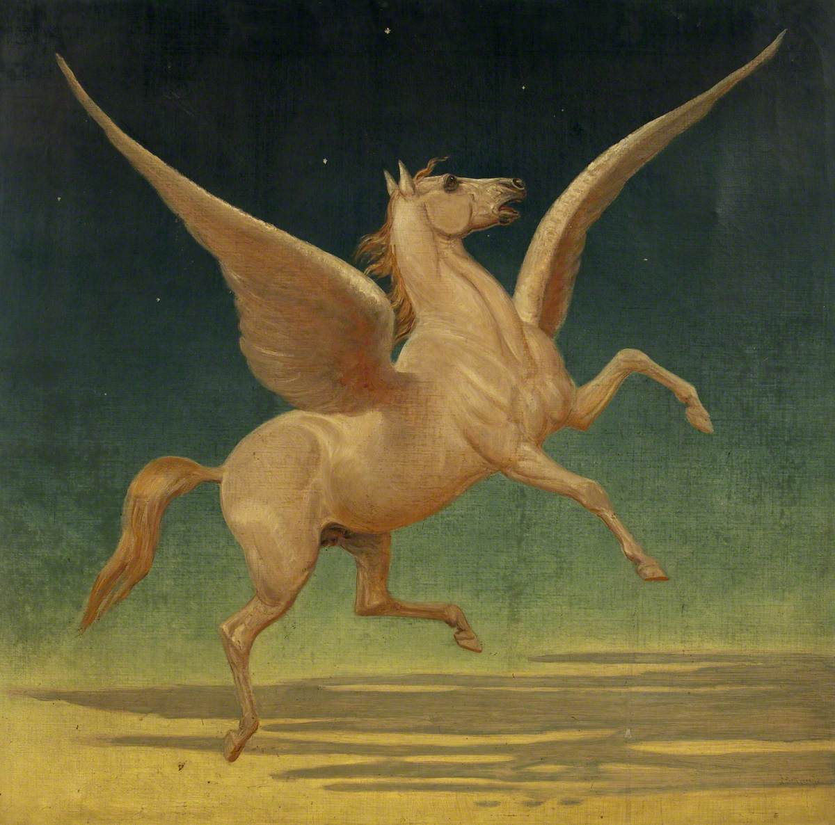 Another excellent #OnlineArtExchange with @PerthMuseumUK 🦄 Next week is Lavery and 'on location' art for #LaveryOnLocation at @UlsterMuseum 🌳 'Pegasus' by Leonard F. G. Cattermole (active 1869–1886) 📷 @bristolmuseum