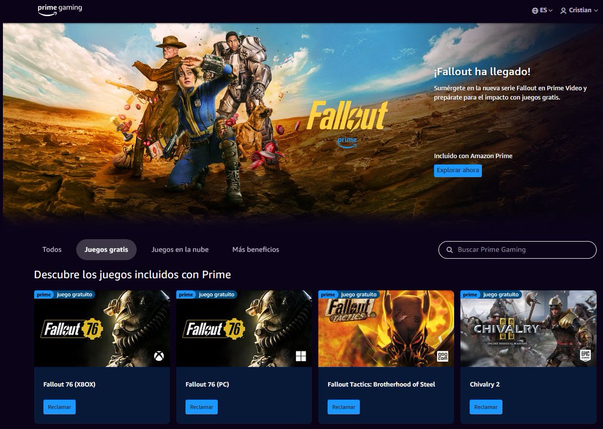 TheTaxidermis7's tweet photo. Ya podéis haceros con 𝐅𝐚𝐥𝐥𝐨𝐮𝐭 𝟕𝟔 en 𝐗𝐛𝐨𝐱 y 𝐏𝐂, además de Fallout Tactics a través de vuestra suscripción a Amazon prime / Prime Gaming ↓

La promoción para Fallout 76 acaba el 15 de mayo, la de Fallout Tactics el 24 de abril. https://t.co/piEQPO3oaB