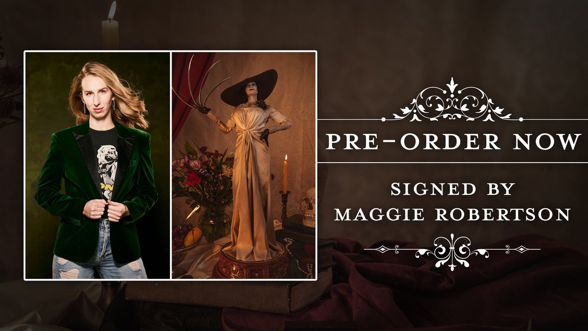 📢 Calling all Resident Evil fans! Get a Lady Dimitrescu 1/4 Scale Statue SIGNED by Maggie Robertson on live stream! Only 50 available! Don't miss out! Pre-Order NOW ➡️ ow.ly/CCCE50RcFlv @maggiethebard @streamily.live