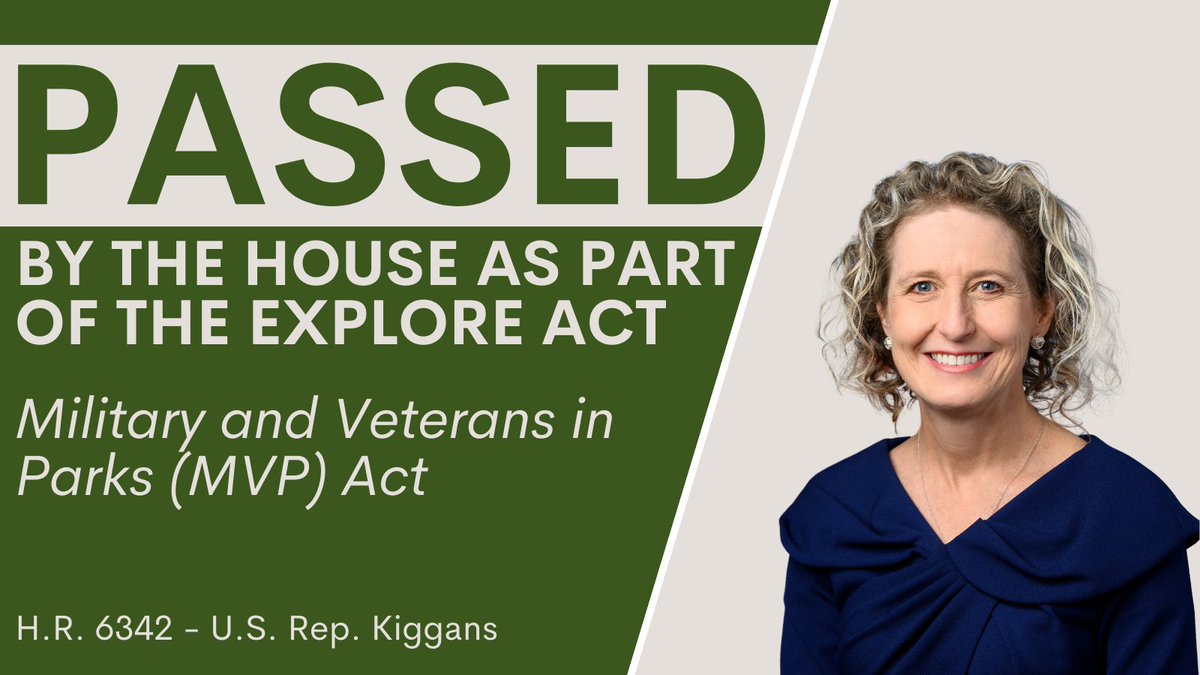 PASSED → @RepJenKiggans' Military and Veterans in Parks (MVP) Act