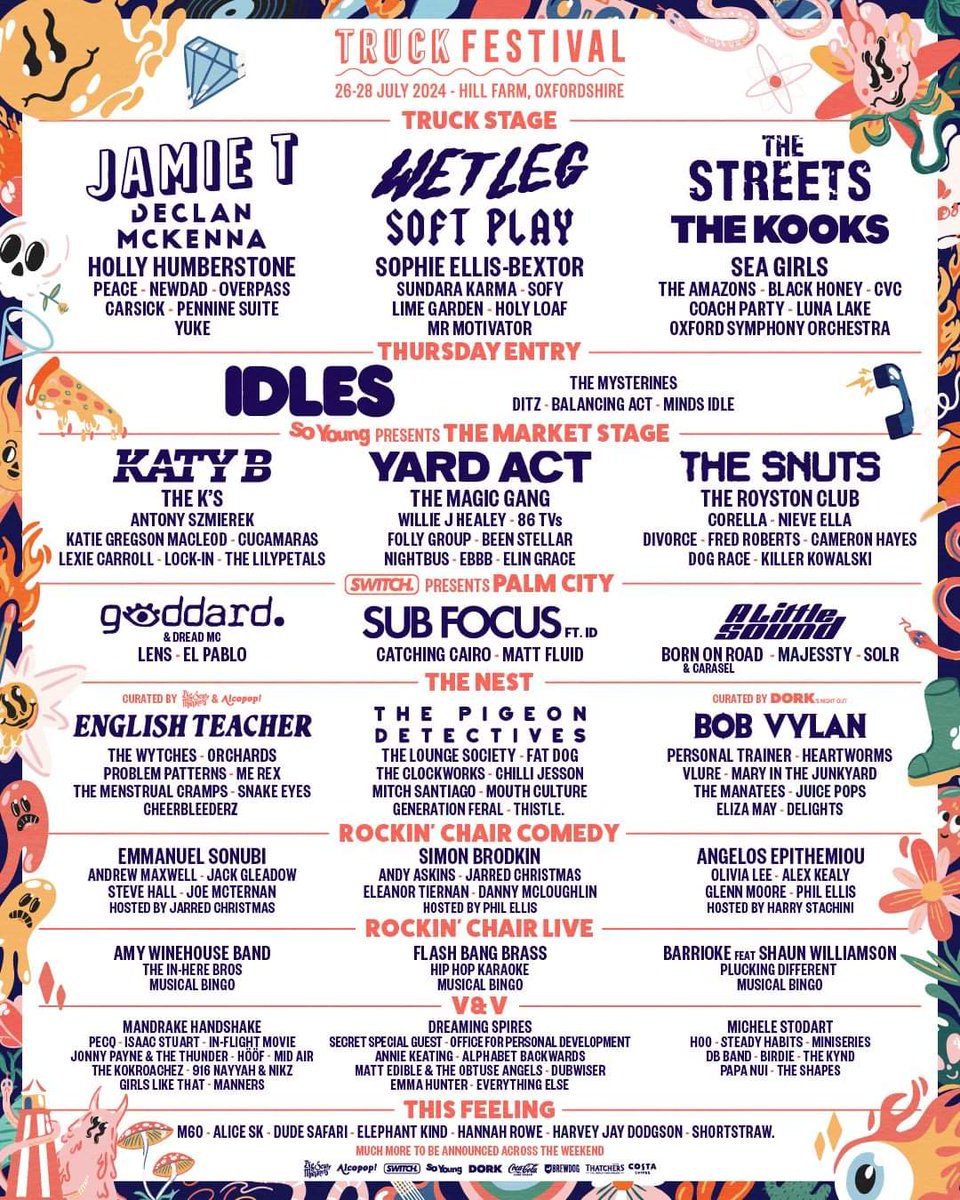 Here's a big one - we're gonna be playing the V&V stage at this year's @TruckFestival ! Loads of bands on the billing that we really can't wait to see as well. Our debut album Stairgazing was actually recorded on the site of this festival which makes this even more thrilling.