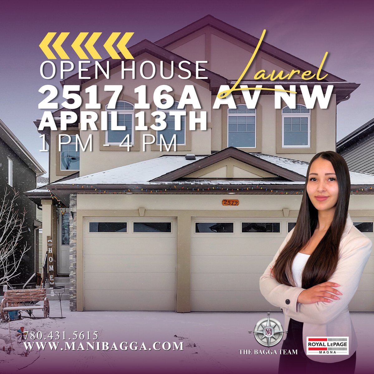 ✅ MARK YOUR CALENDAR. This weekend, April 13th, we have 2 fantastic properties for you to check out. SWIPE LEFT FOR ALL EVENTS! 780.431.5615 | ManiBagga.com #ManiBagga #BaggaBeginnings #NewBeginnings #YEGBeginnings #OpenHouseYEG #Laurel #OpenHouse