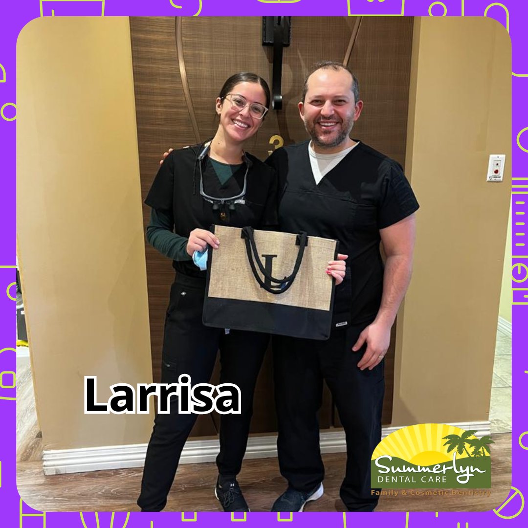 Please meet Larrisa, one of our superstar hygienists at Summerlyn Dental! Your hard work is truly appreciated. We're grateful to have you on our team! Happy Dental Hygienists Week! 💜🦷🪥🎉

☎️ (905) 775-7355⠀
🖥 bradforddentists.ca

#rdhlife #dhpurplepride #SummerlynDental