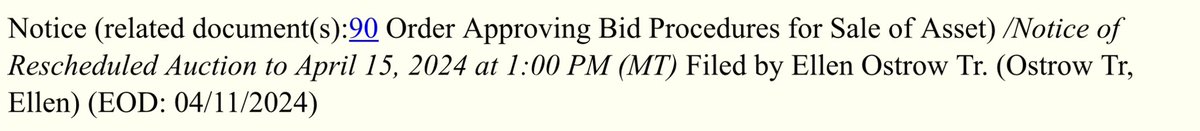 #Safemoon BK Update April 11th 2024

Auction rescheduled to April 15th, 2024 at 1:00 pm MT