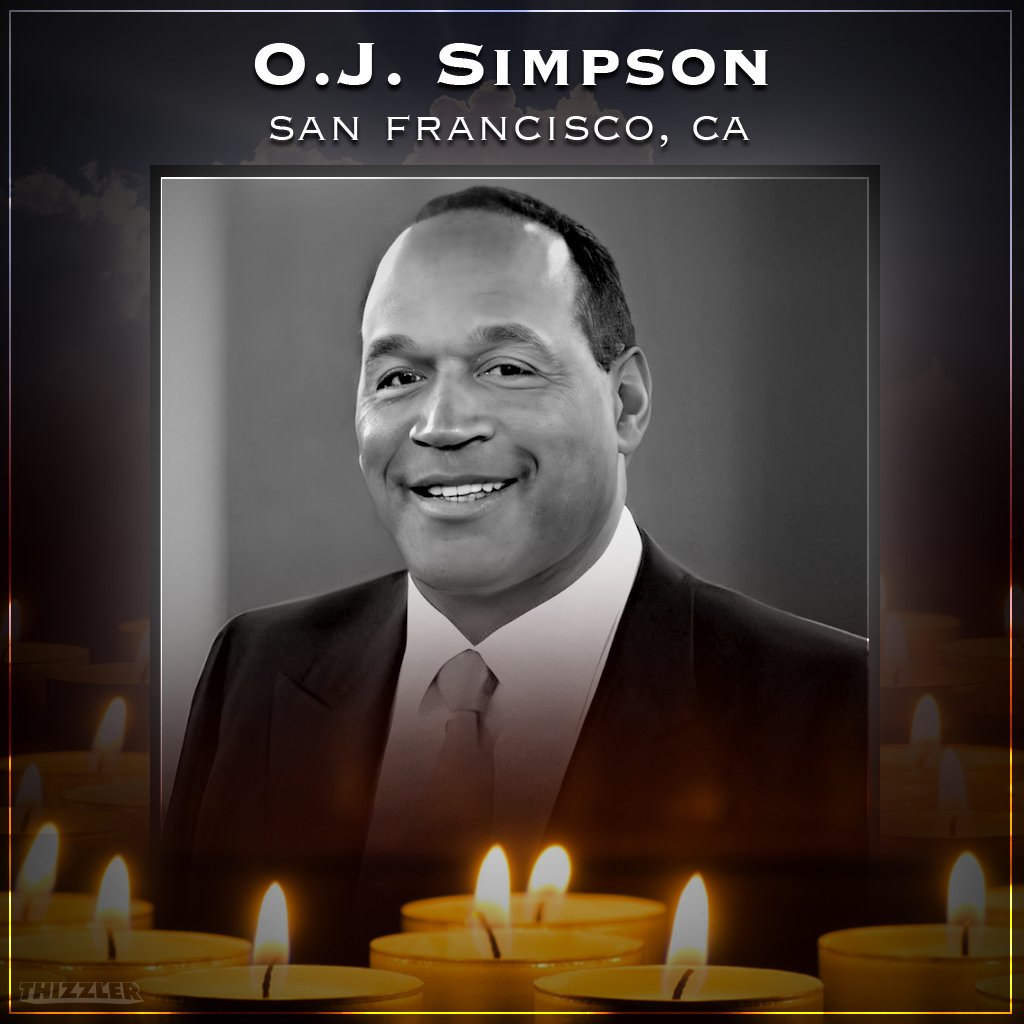 Rest In Peace to San Francisco legend O.J. Simpson 🙏 We were saddened to hear the news of famed football player & actor passing away yesterday due to his battle with cancer. We send our condolences to his family & loved ones. #RIPOJSimpson 🕊️