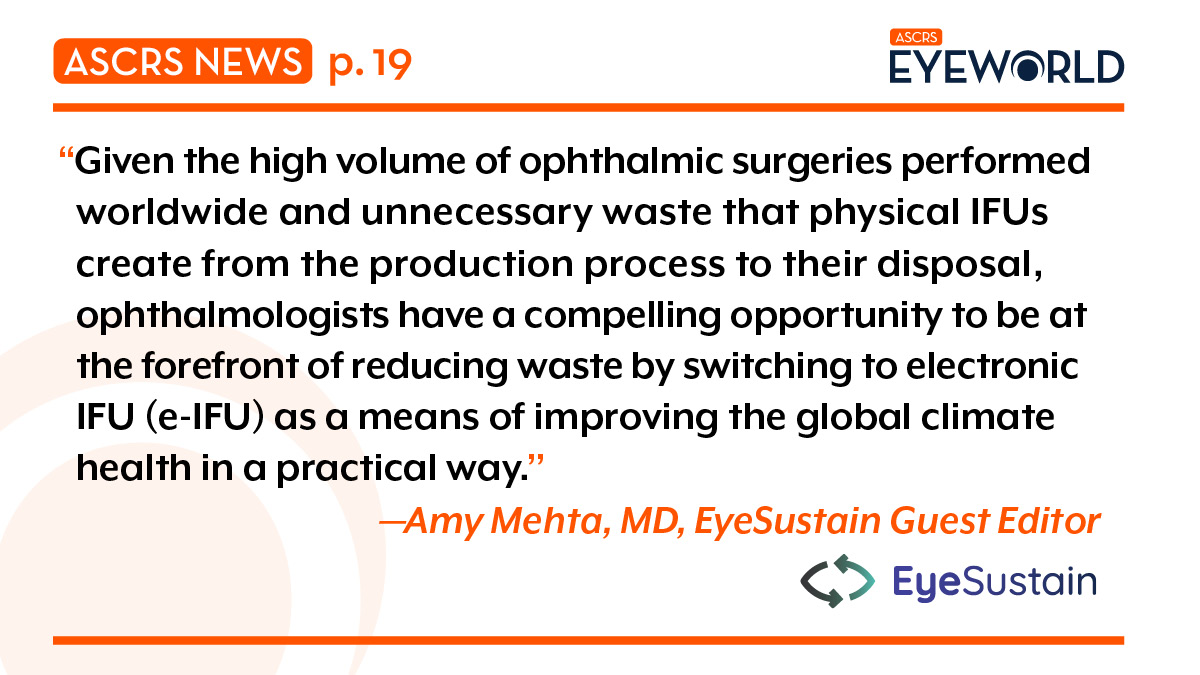 Read the EyeSustain Update in #EyeWorldMagazine: a position paper and recommendations for electronic Instructions for Use bit.ly/4cBYj5r