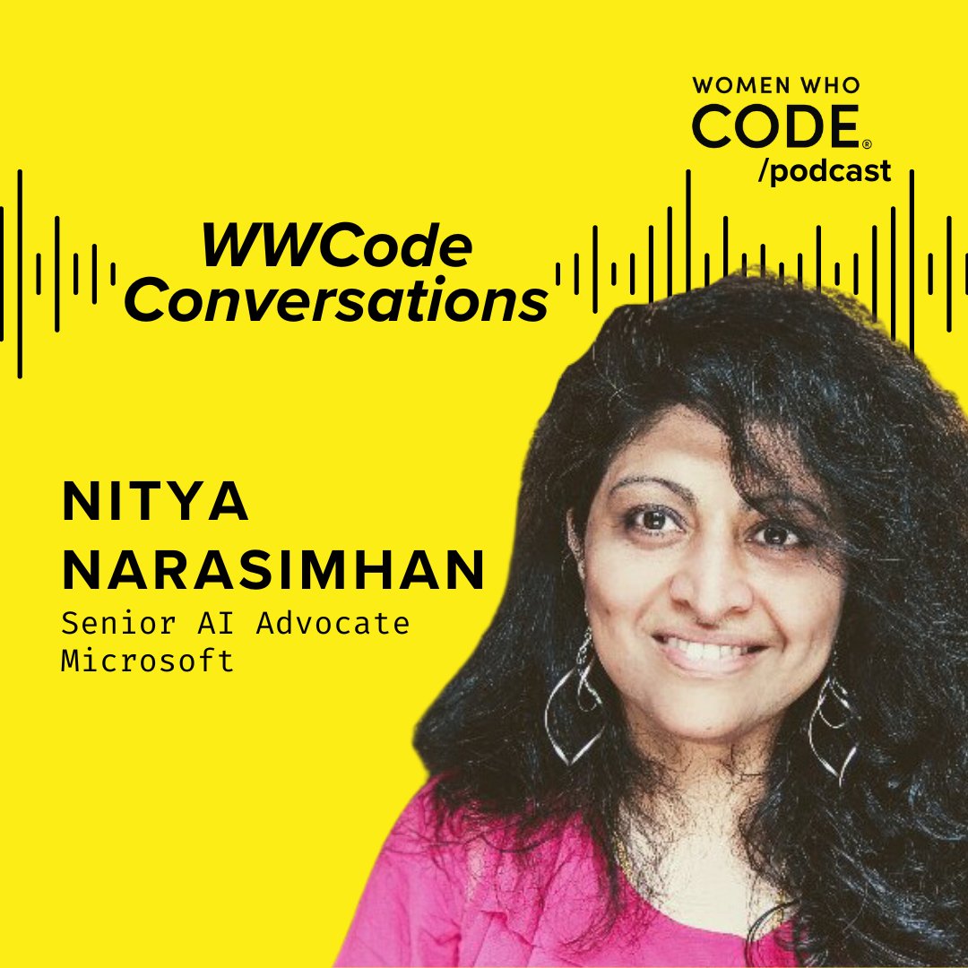 WomenWhoCode's tweet image. 💻 Next week on the #WomenWhoCode #Podcast Nitya Narasimhan, Senior AI Advocate at Microsoft, shares her career journey from software research and development and insight for career changers and professional developers.
Subscribe to the #WWCode Podcast at the #LinkinBio.