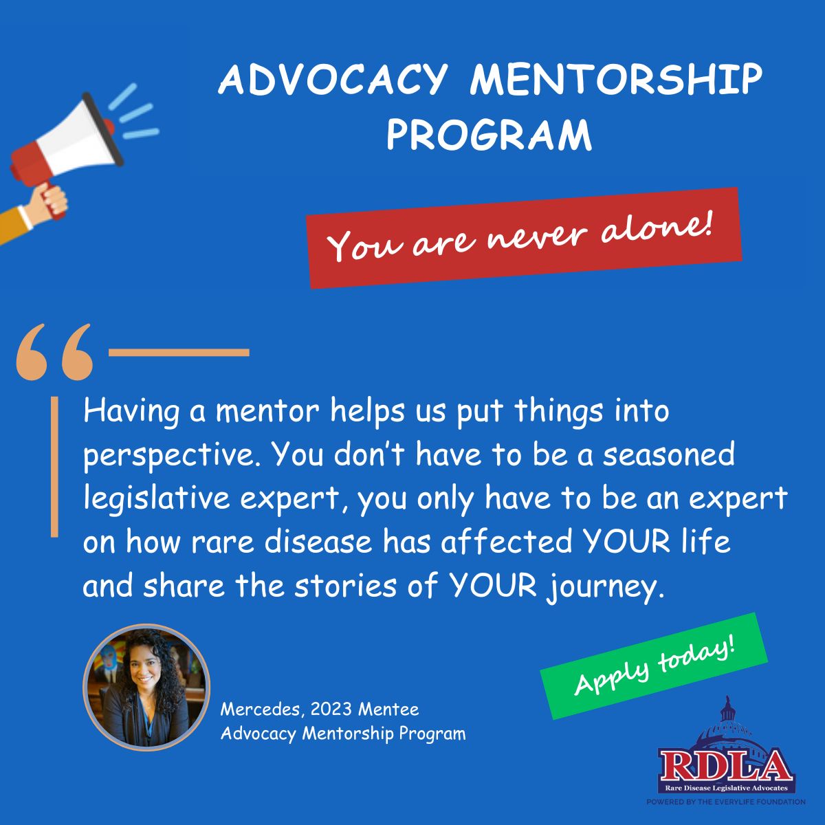 Rare disease advocates looking for personalized coaching, guidance on setting advocacy goals, or assistance in forging connections with legislators- Don't miss this opportunity to enhance your efforts & make a lasting impact! To apply and learn more visit hubs.li/Q02sB7RQ0