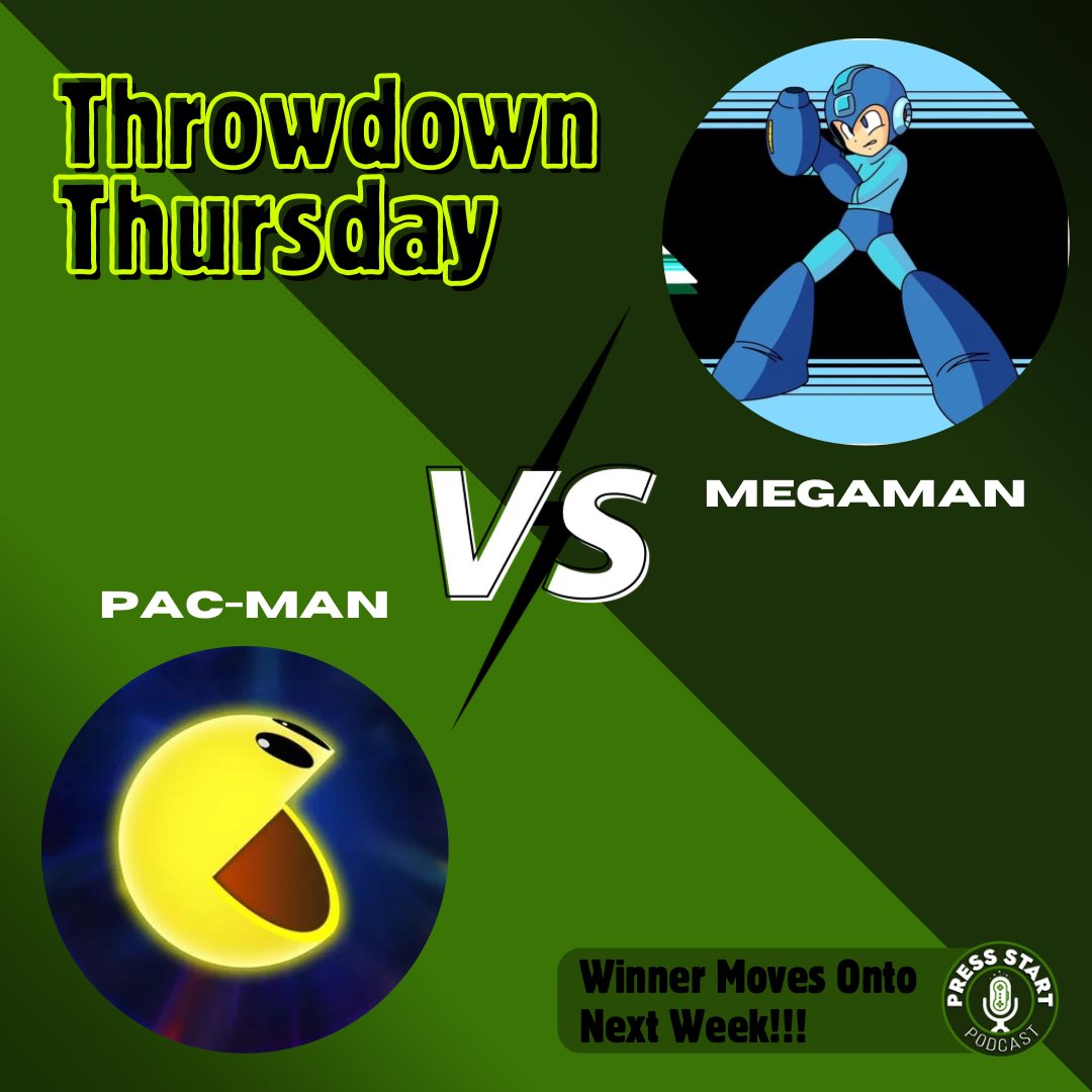 The battle that no one expected. Who you got in this fight? 

Vote in poll below!!! ⬇️ 
•
•
•
#Gaming #Pacman #Megaman #ThrowdownThursday